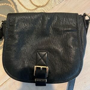 Michael Kors black leather crossbody bag